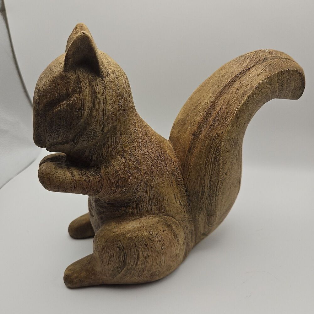 Sonoma Goods for Life - Faux Wooden Squirrel Decor 7.5 Inch Tall